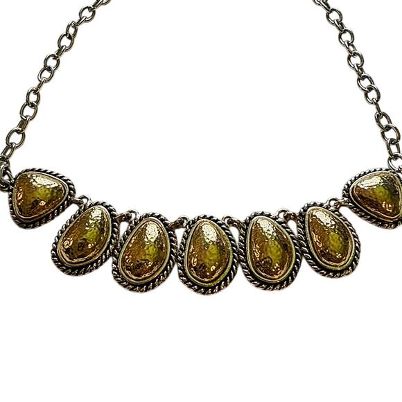 21" Scroll by Dillards Vintage Two-Tone Baroque Teardrop Pendant Necklace - Picture 7 of 12